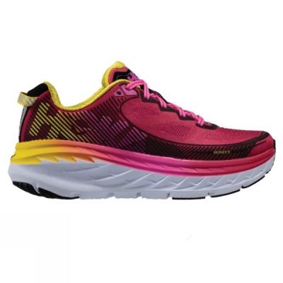 Zapatillas Running Hoka One One Bondi 5 Mujer - Rosas / Amarillo - Chile AVP753049